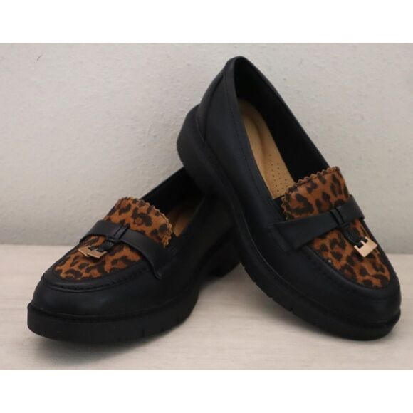 Clarks 26184751 Women's Sz 5M Leopard Print Leather Westlynn Bella Loafers - Picture 10 of 11